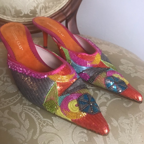 Vintage Shoes - SALE TODAY ONLY! Martine Clay 💫HP🦋 Italian Mules